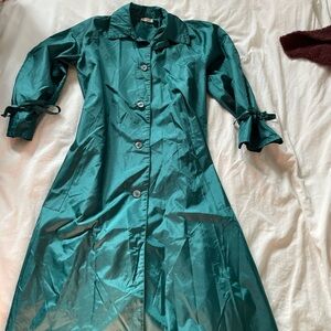 Vintage 90s Button-Up Long rain Coat